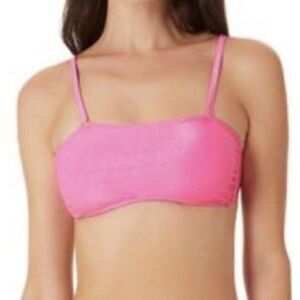 861 California Waves Womens Strapless bandeau Cami Swim tube Top PINK sz S new
